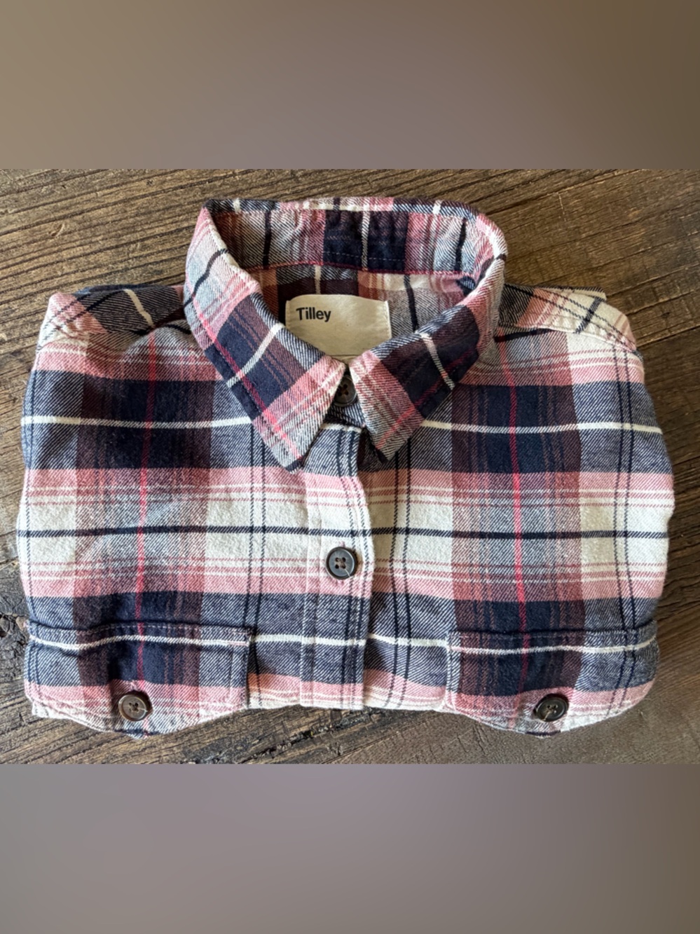 Women’s Tilley Plaid Shirt S/P Organic Cotton